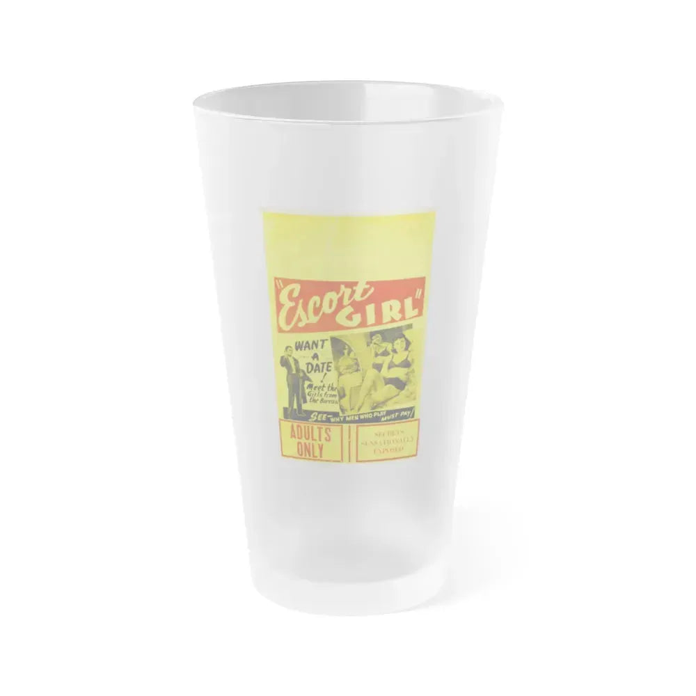 ESCORT GIRL 1941 Movie Poster - Frosted Pint Glass 16oz 16oz Frosted - Go Mug Yourself