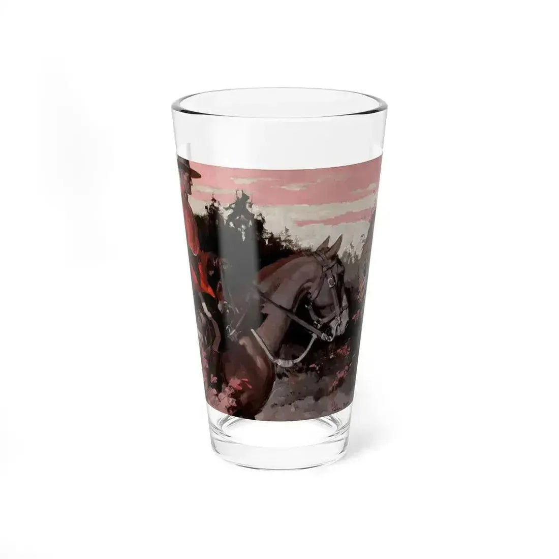 Escorting the Criminal, magazine interior story illustration - Pint Glass 16oz 16oz - Go Mug Yourself