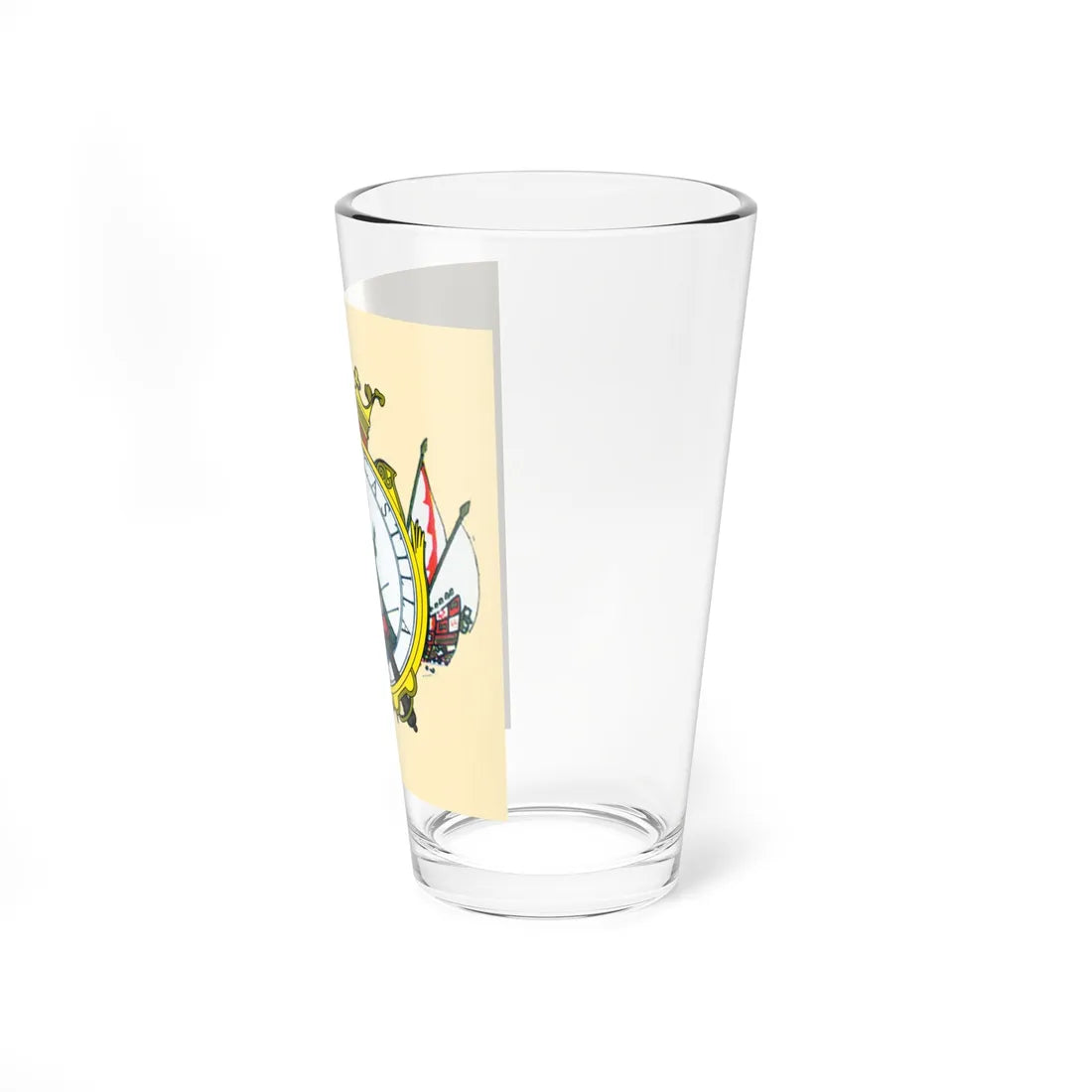 Escudo colonial de Montevideo (Equatorial Guinea) (Coat of Arms) Pint Glass 16oz - Go Mug Yourself