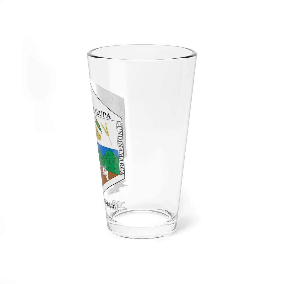 Escudo de Carmen de Carupa (Colombia) (Coat of Arms) Pint Glass 16oz - Go Mug Yourself