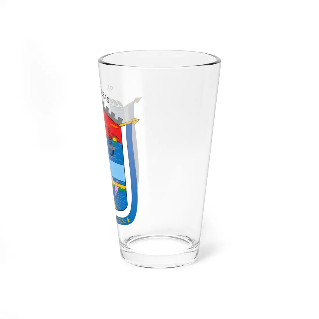 Escudo de Manaure La Guajira (Colombia) (Coat of Arms) Pint Glass 16oz - Go Mug Yourself