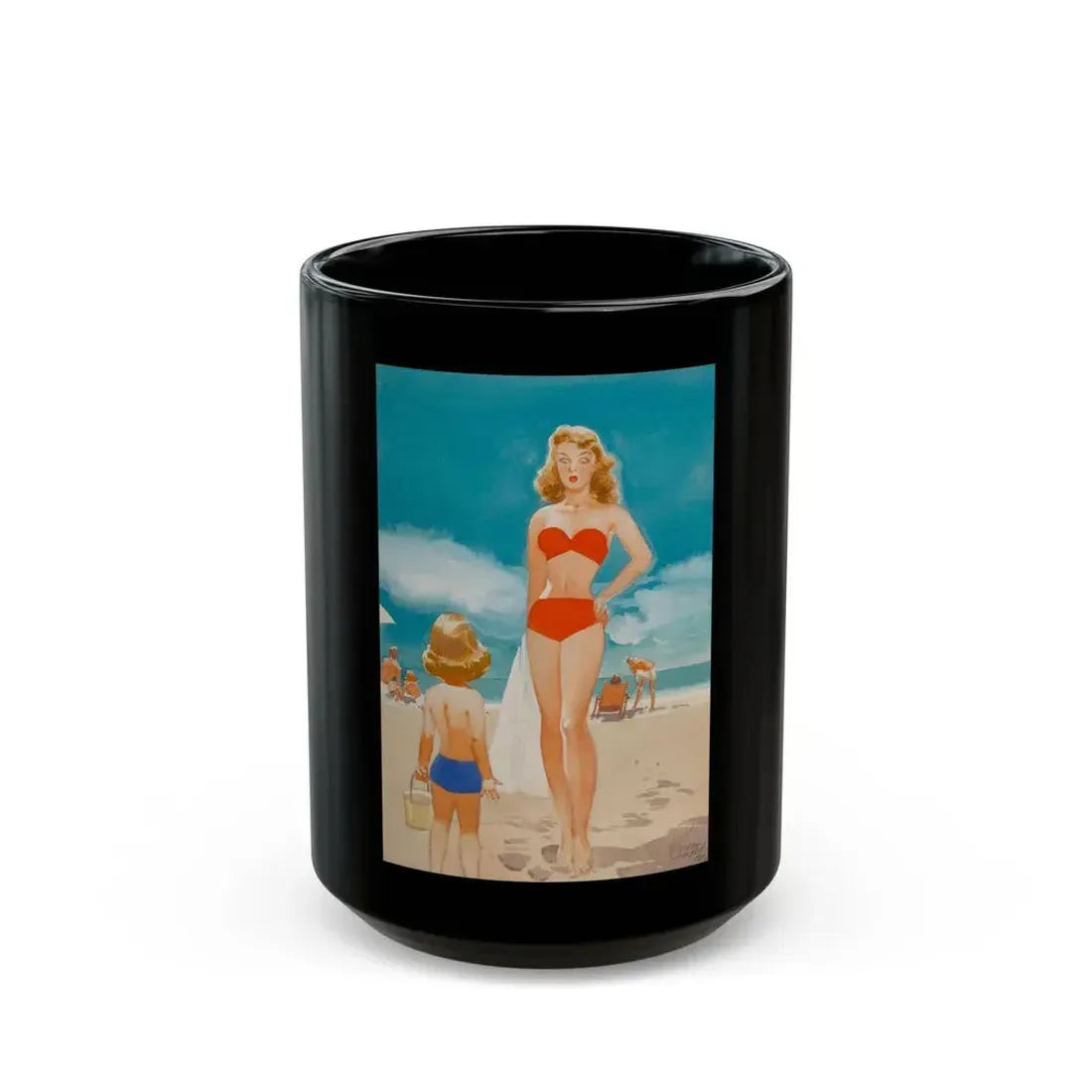 Esquire cartoon, February 1952 - Black Coffee Mug 15oz - Go Mug Yourself