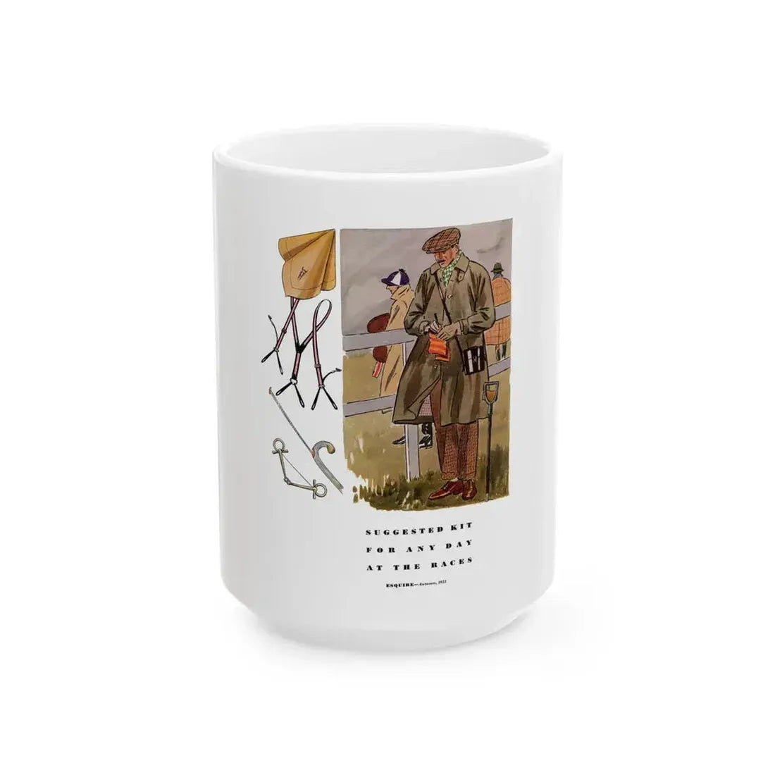 Esquire Fashion Illustration, Autumn 1933 (11) - White Coffee Mug 15oz - Go Mug Yourself