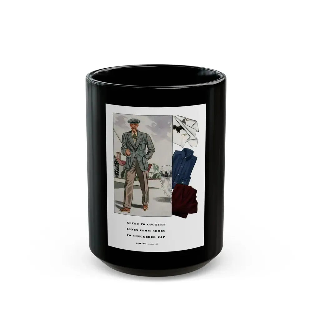 Esquire Fashion Illustration, Autumn 1933 (12) - Black Coffee Mug 15oz - Go Mug Yourself