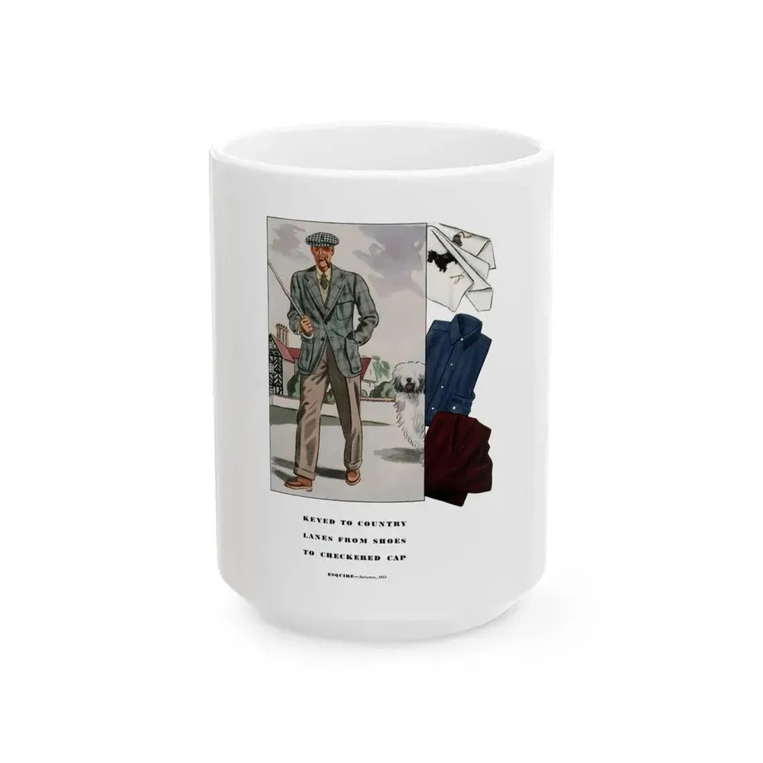 Esquire Fashion Illustration, Autumn 1933 (12) - White Coffee Mug 15oz - Go Mug Yourself