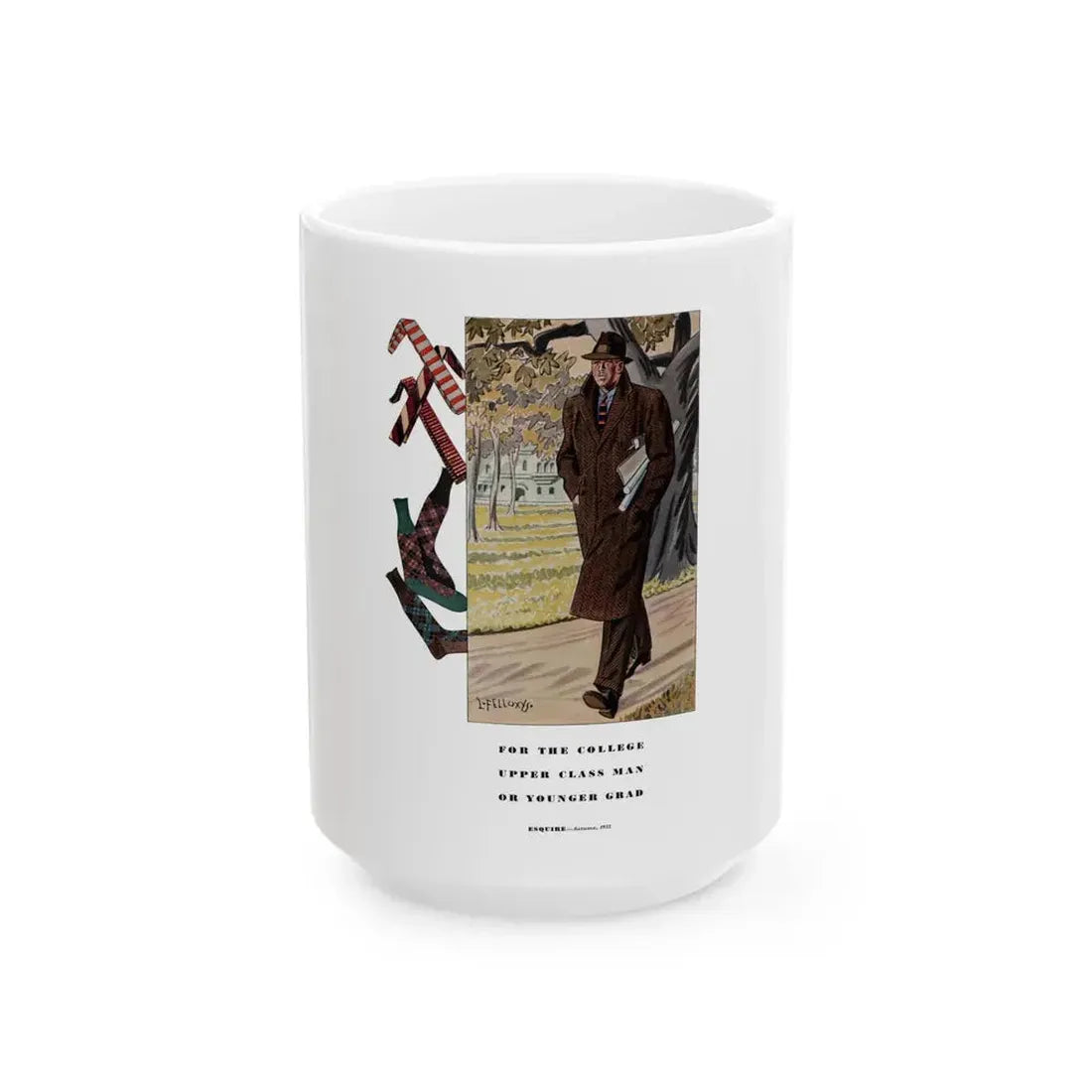Esquire Fashion Illustration, Autumn 1933 (2) - White Coffee Mug 15oz - Go Mug Yourself