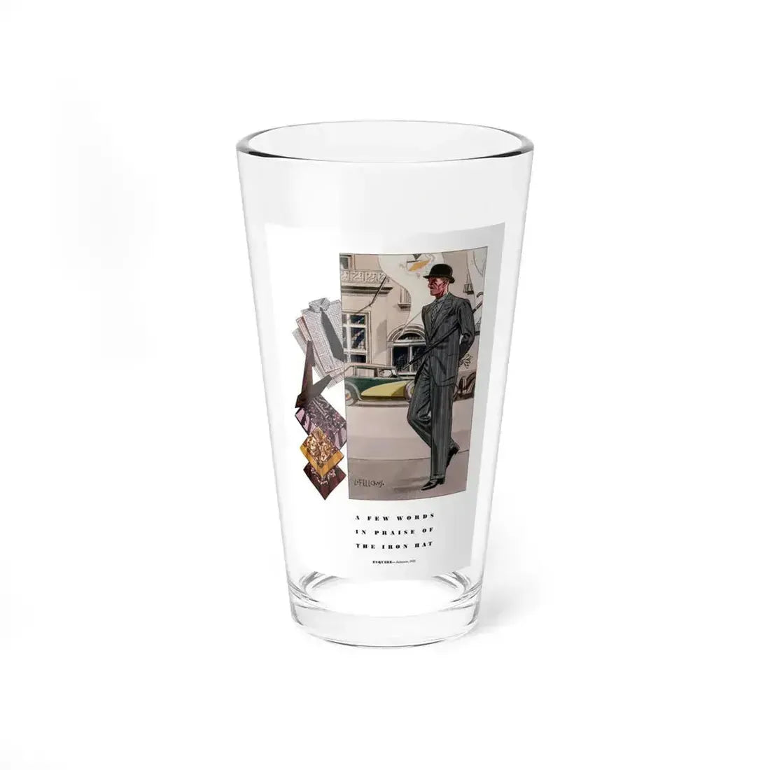 Esquire Fashion Illustration, Autumn 1933 (4) - Pint Glass 16oz 16oz - Go Mug Yourself