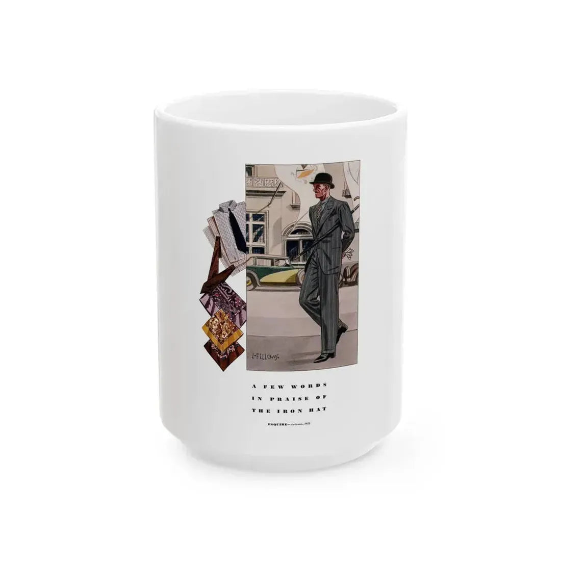 Esquire Fashion Illustration, Autumn 1933 (4) - White Coffee Mug 15oz - Go Mug Yourself