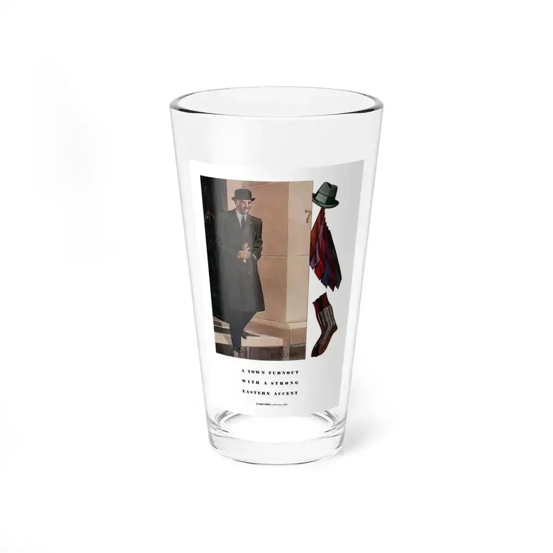 Esquire Fashion Illustration, Autumn 1933 (5) - Pint Glass 16oz 16oz - Go Mug Yourself