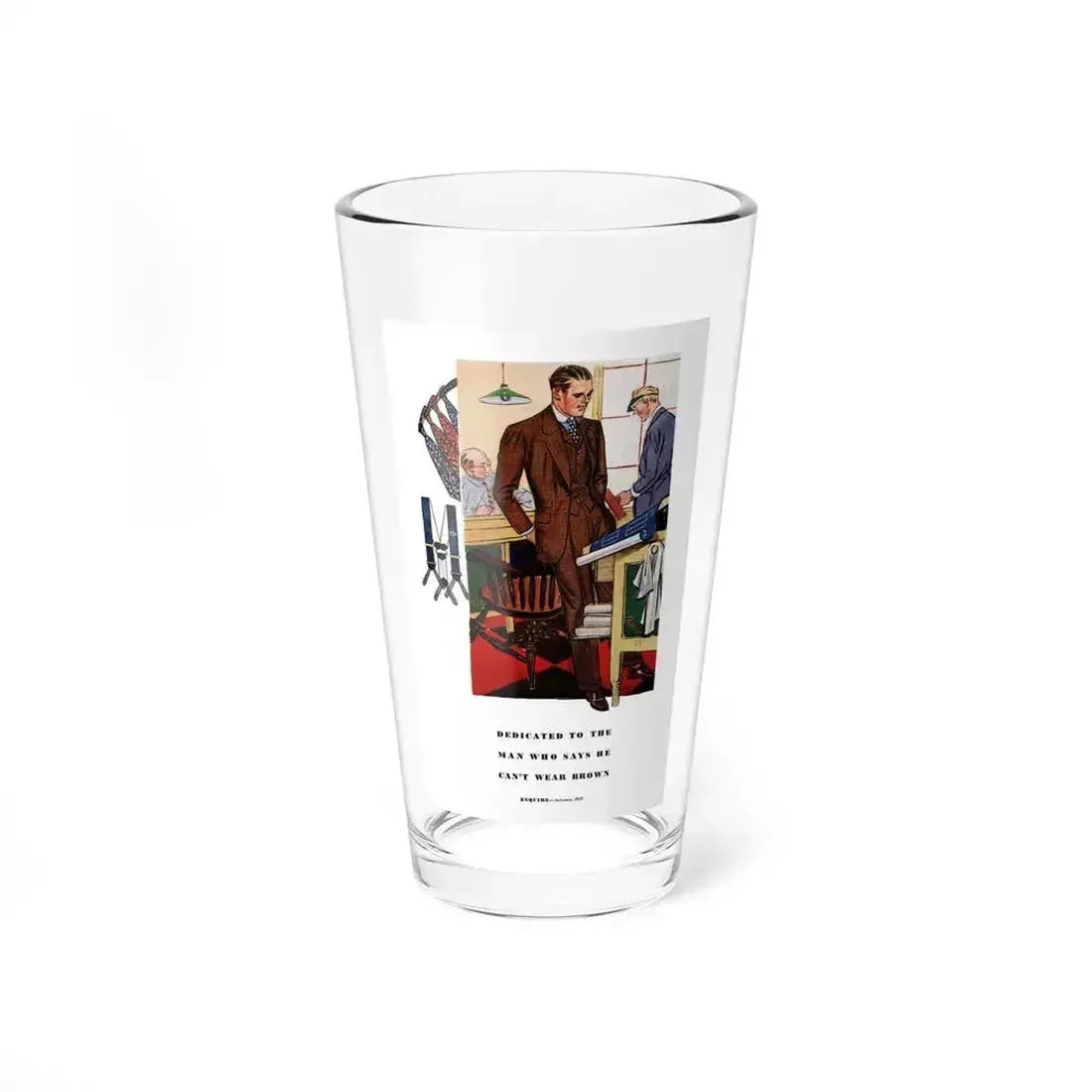 Esquire Fashion Illustration, Autumn 1933 (6) - Pint Glass 16oz 16oz - Go Mug Yourself