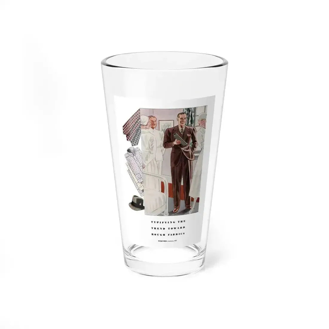 Esquire Fashion Illustration, Autumn 1933 (8) - Pint Glass 16oz 16oz - Go Mug Yourself