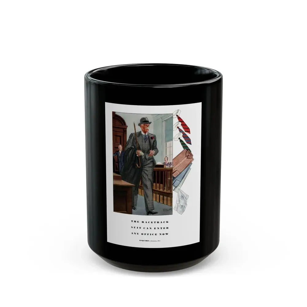 Esquire Fashion Illustration, Autumn 1933 (9) - Black Coffee Mug 15oz - Go Mug Yourself