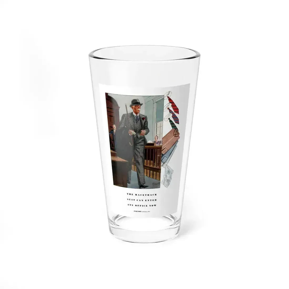 Esquire Fashion Illustration, Autumn 1933 (9) - Pint Glass 16oz 16oz - Go Mug Yourself
