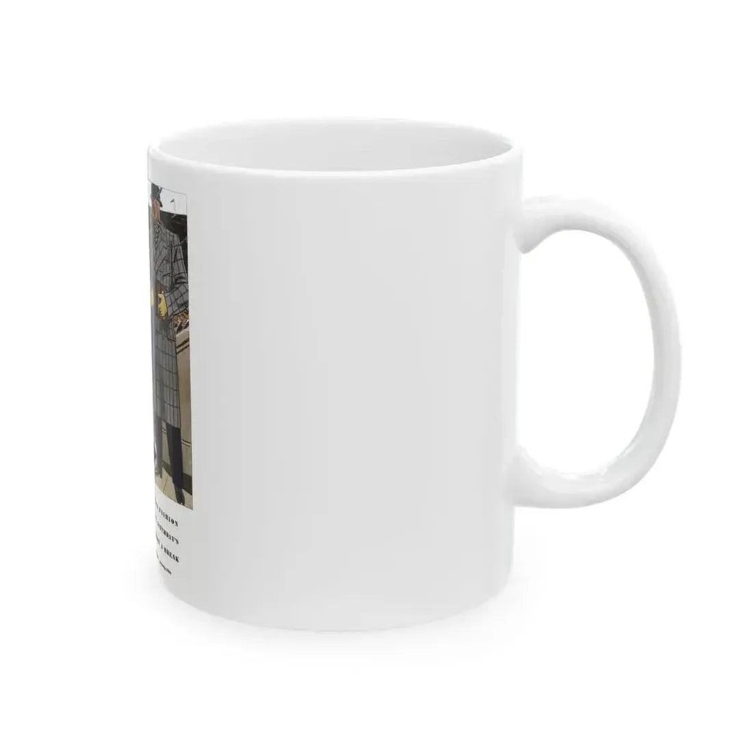 Esquire Fashion Illustration, January 1934 (1) - White Coffee Mug - Go Mug Yourself