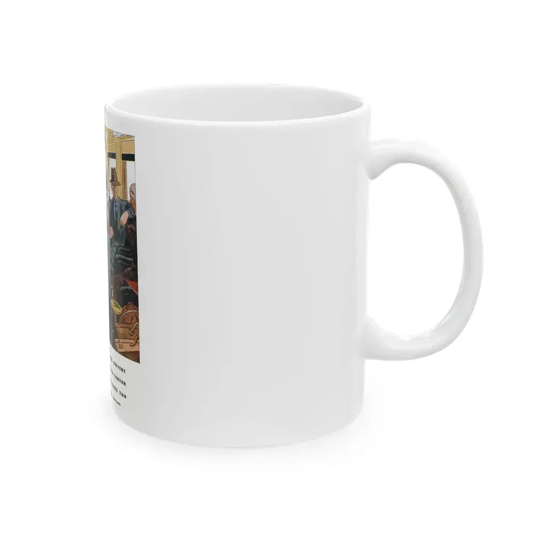 Esquire Fashion Illustration, January 1934 (2) - White Coffee Mug - Go Mug Yourself