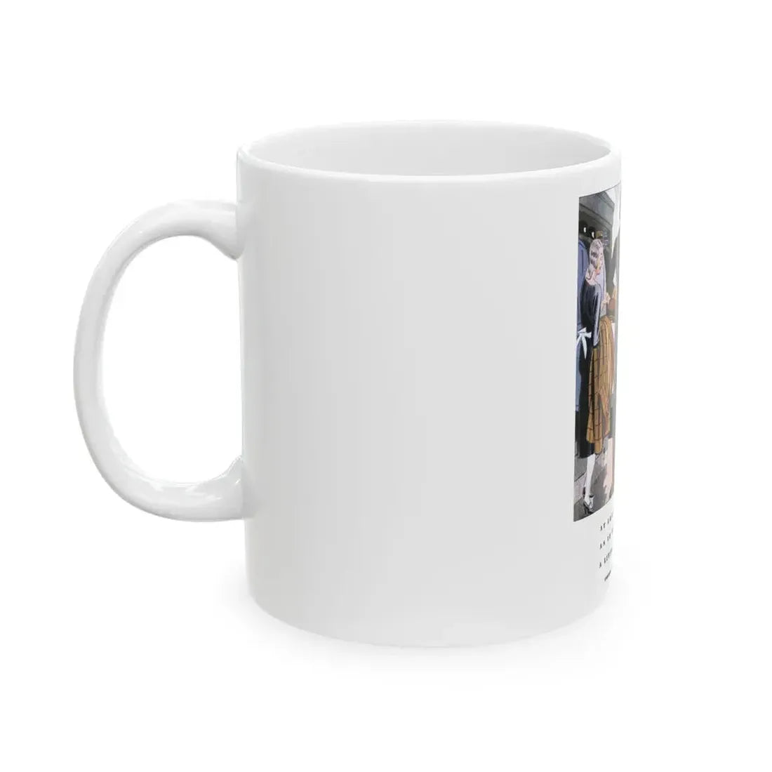 Esquire Fashion Illustration, January 1934 (7) - White Coffee Mug - Go Mug Yourself
