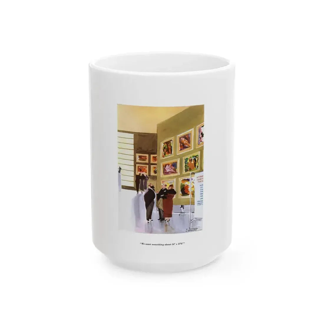 Esquire Illustration, January 1934 (p. 110) - White Coffee Mug 15oz - Go Mug Yourself