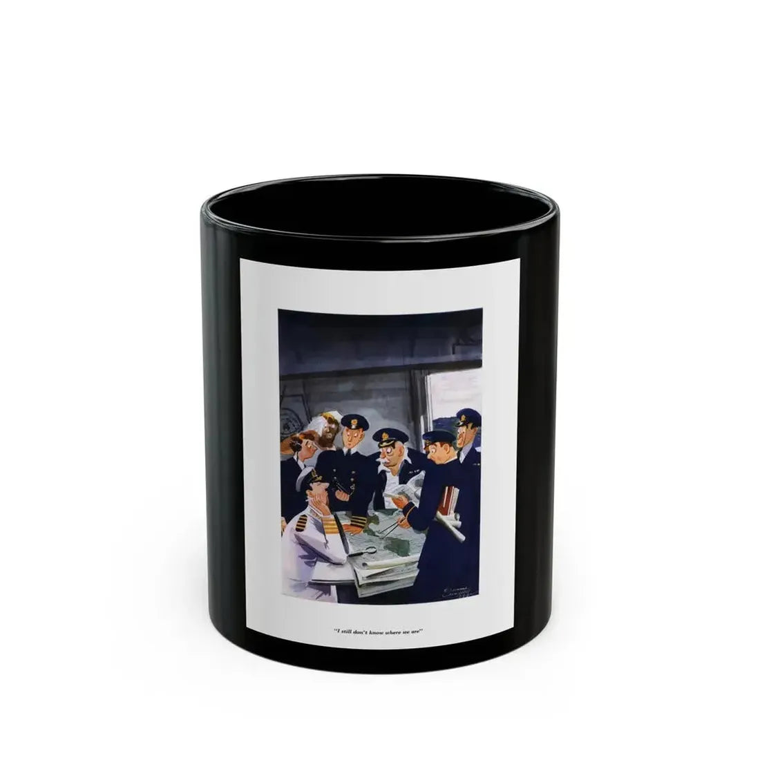 Esquire Illustration, January 1934 (p. 133) - Black Coffee Mug 11oz - Go Mug Yourself