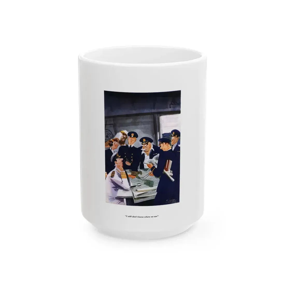 Esquire Illustration, January 1934 (p. 133) - White Coffee Mug 15oz - Go Mug Yourself