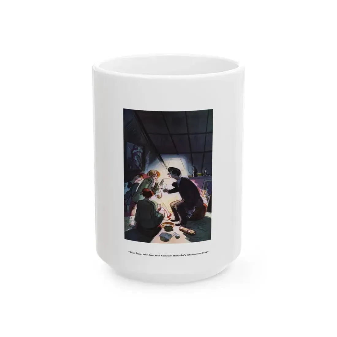 Esquire Illustration, January 1934 (p. 40) - White Coffee Mug 15oz - Go Mug Yourself