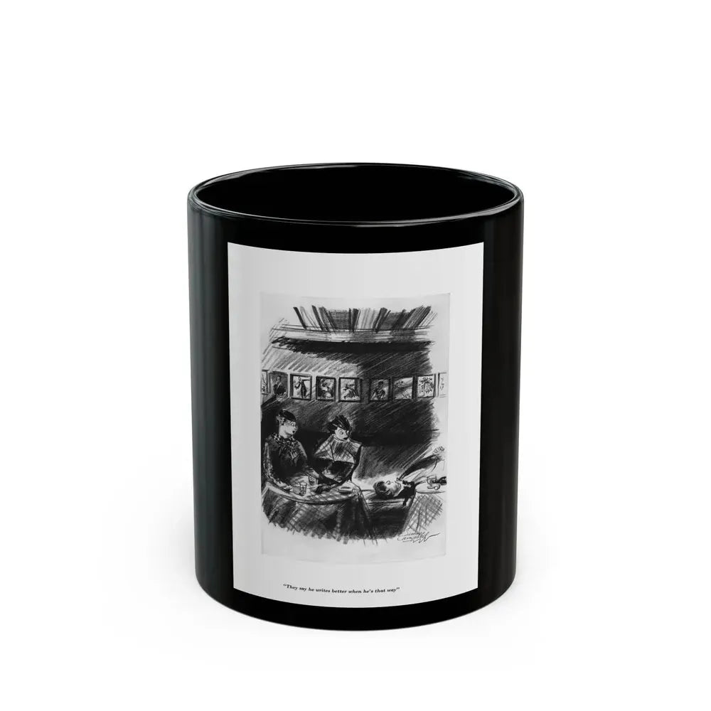 Esquire Illustration, January 1934 (p. 44) - Black Coffee Mug 11oz - Go Mug Yourself