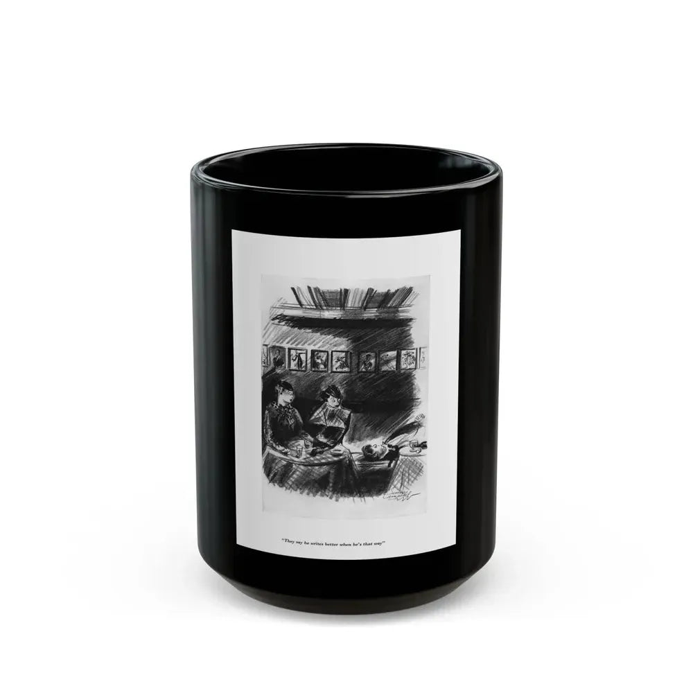 Esquire Illustration, January 1934 (p. 44) - Black Coffee Mug 15oz - Go Mug Yourself