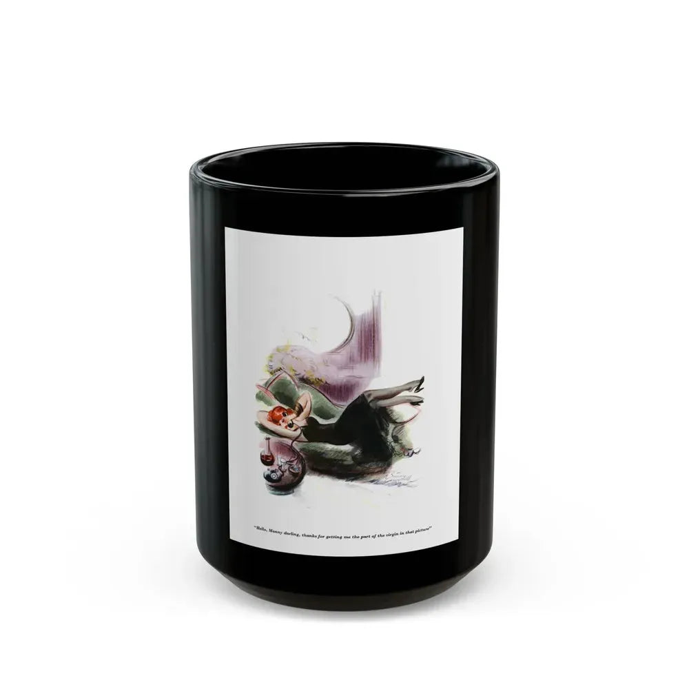 Esquire Illustration, January 1934 (p. 52) - Black Coffee Mug 15oz - Go Mug Yourself