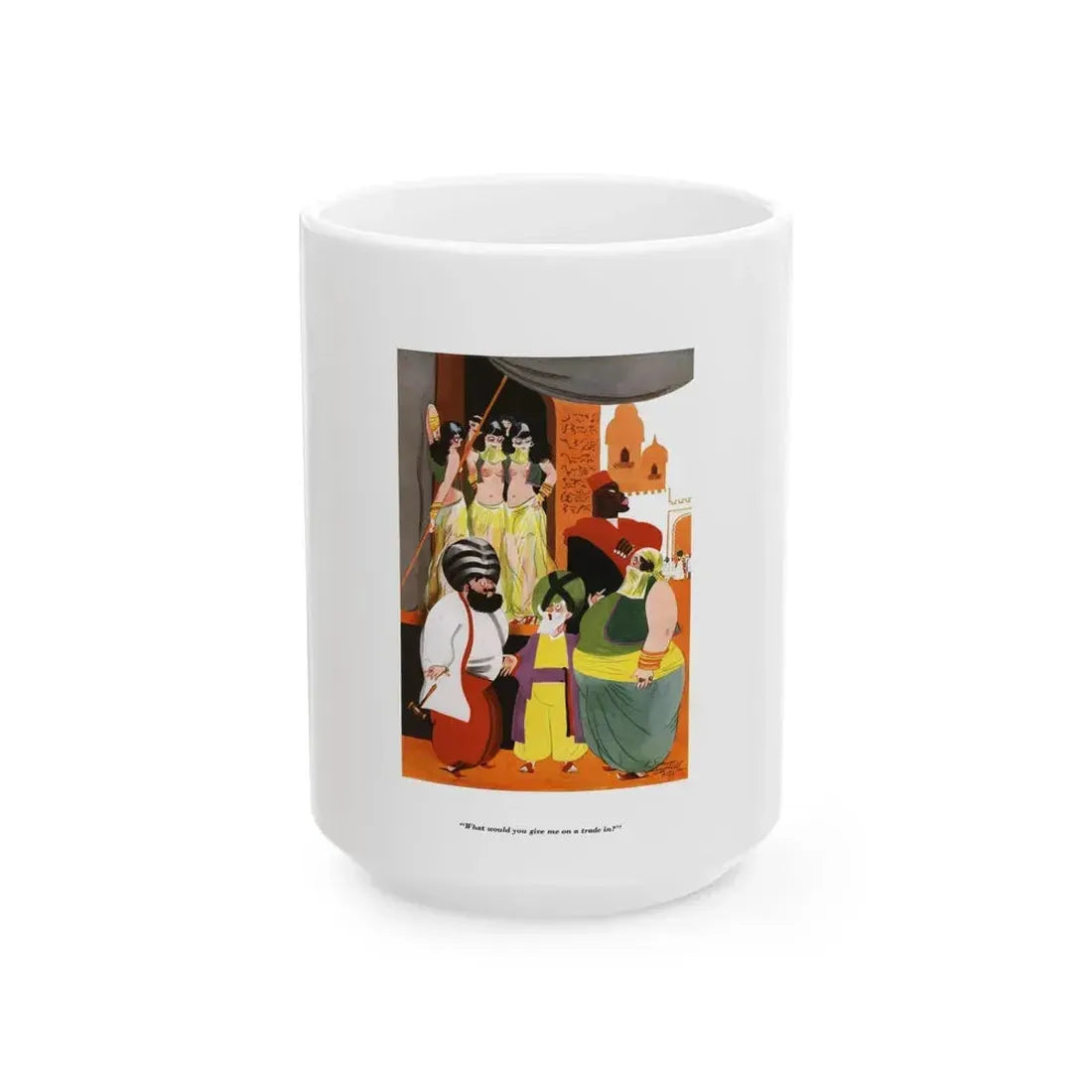 Esquire Illustration, January 1934 (p. 63) - White Coffee Mug 15oz - Go Mug Yourself