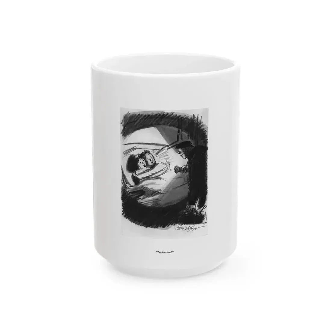 Esquire Illustration, January 1934 (p. 76) - White Coffee Mug 15oz - Go Mug Yourself