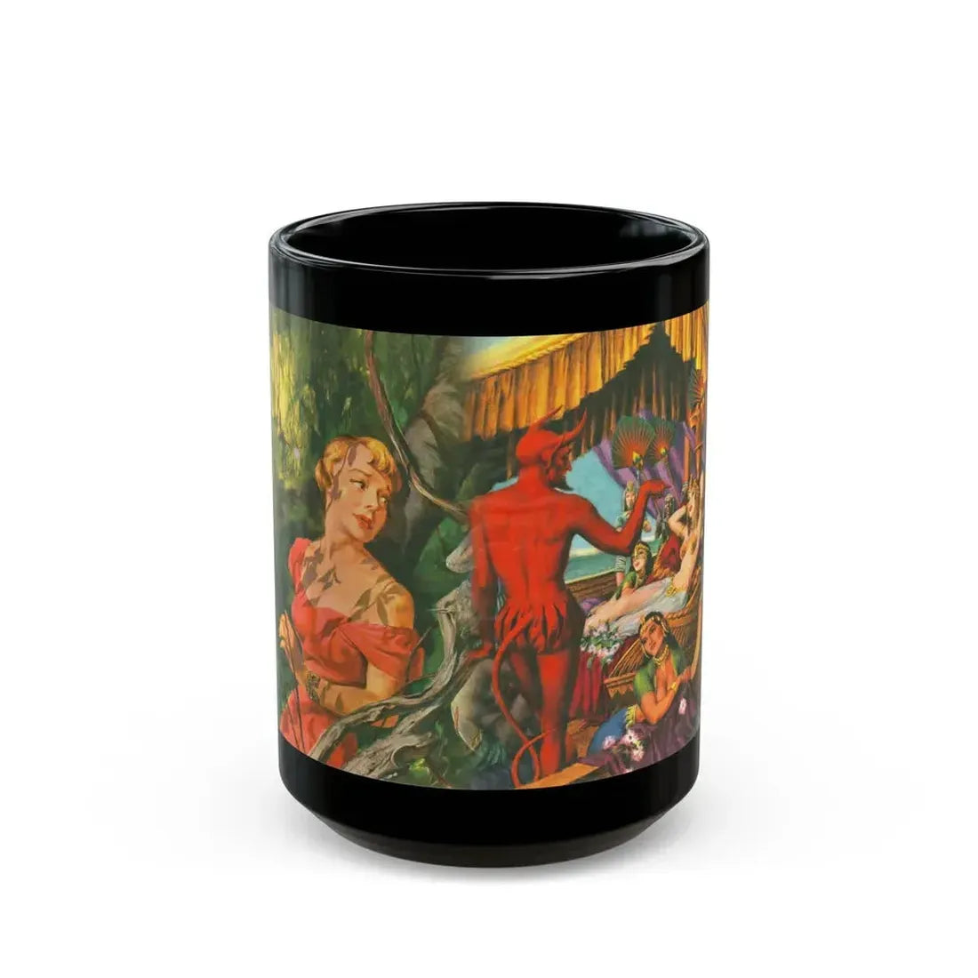 Esquire Illustrators, 1950 - Black Coffee Mug 15oz - Go Mug Yourself