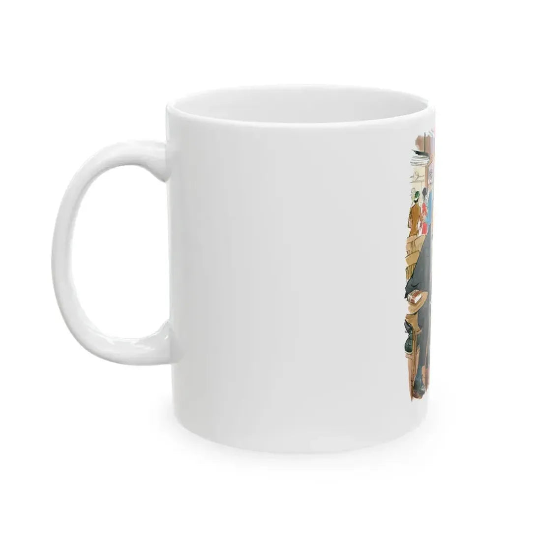 Esquire magazine cartoon illustration, 1955 (2) - White Coffee Mug - Go Mug Yourself