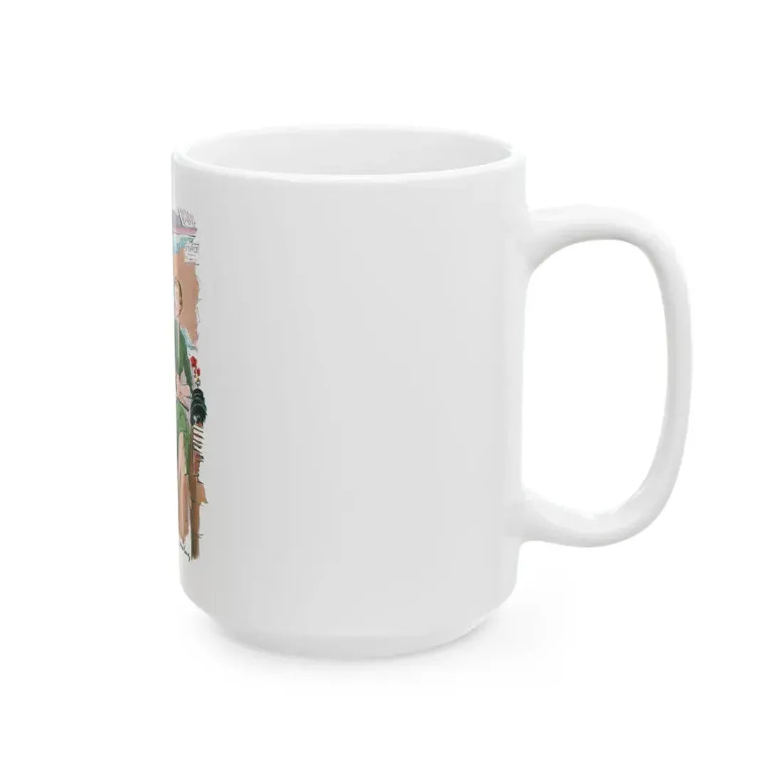 Esquire magazine cartoon illustration, 1955 (2) - White Coffee Mug - Go Mug Yourself