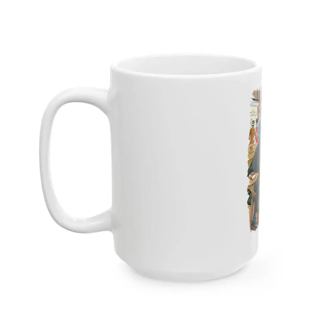 Esquire magazine cartoon illustration, 1955 (2) - White Coffee Mug - Go Mug Yourself