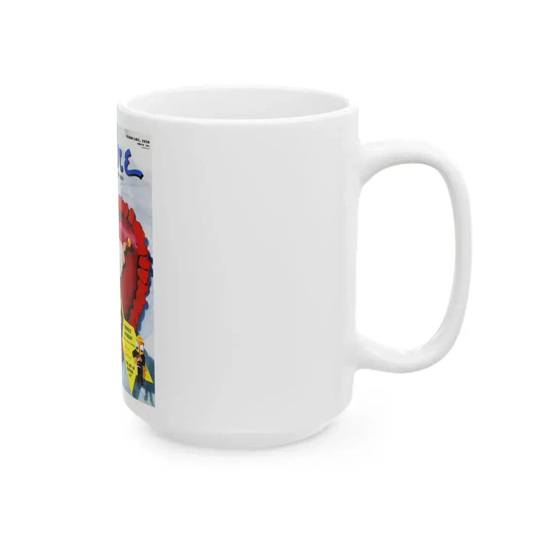 Esquire magazine cover, February 1950 - White Coffee Mug - Go Mug Yourself