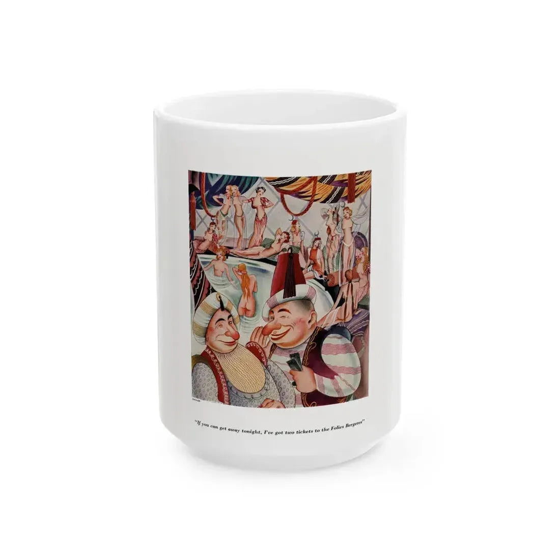 Esquire magazine illustration, 1933-Autumn - White Coffee Mug 15oz - Go Mug Yourself