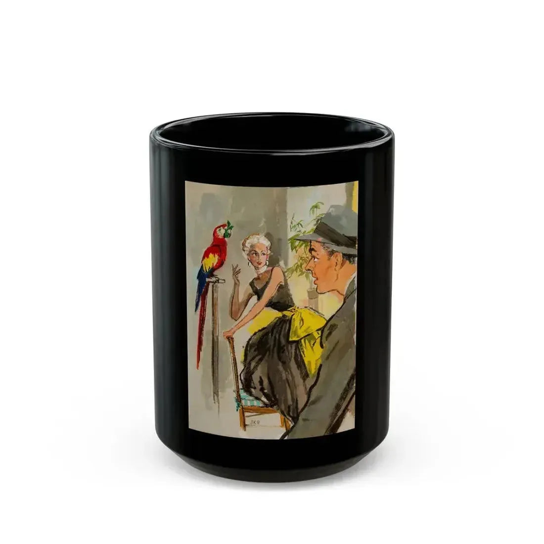 Esquire Magazine Illustration (Hearst, c. 1950s) - Black Coffee Mug 15oz - Go Mug Yourself