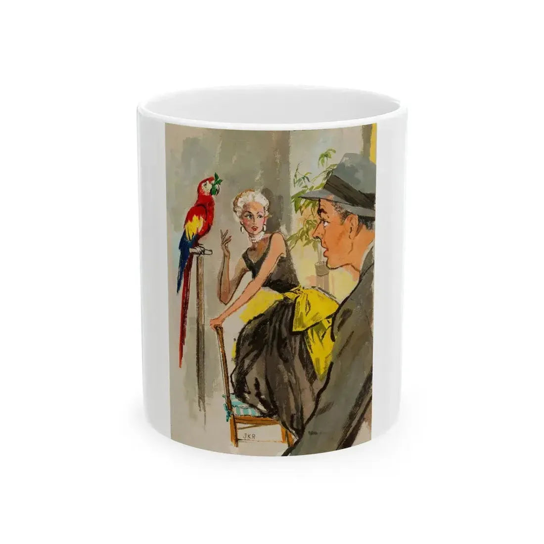 Esquire Magazine Illustration (Hearst, c. 1950s) - White Coffee Mug 11oz - Go Mug Yourself