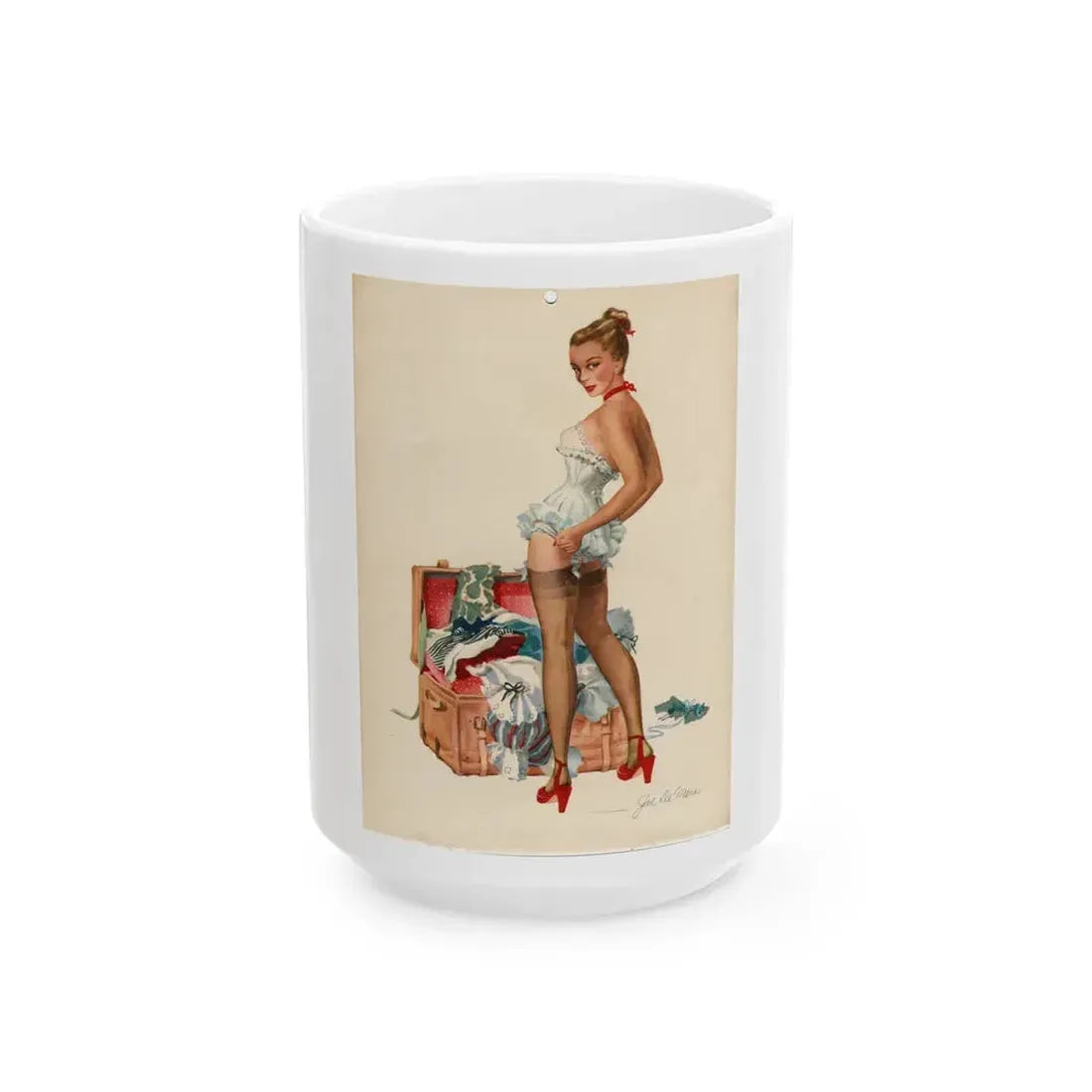 Esquire P18 Aug - White Coffee Mug 15oz - Go Mug Yourself