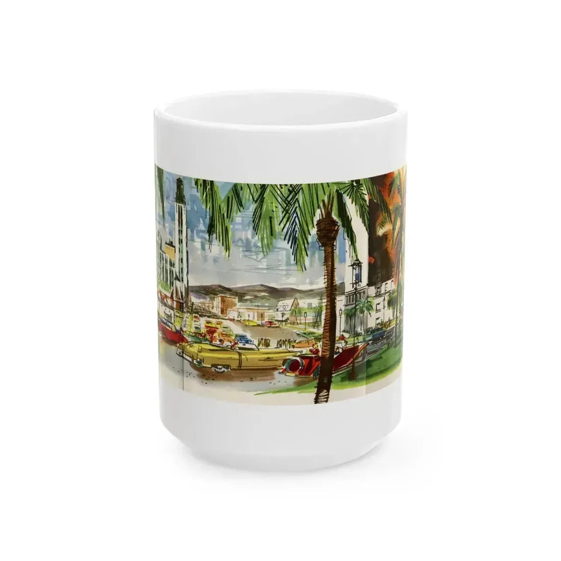 Esquire's Avenues of Fashion, 1953 - White Coffee Mug 15oz - Go Mug Yourself