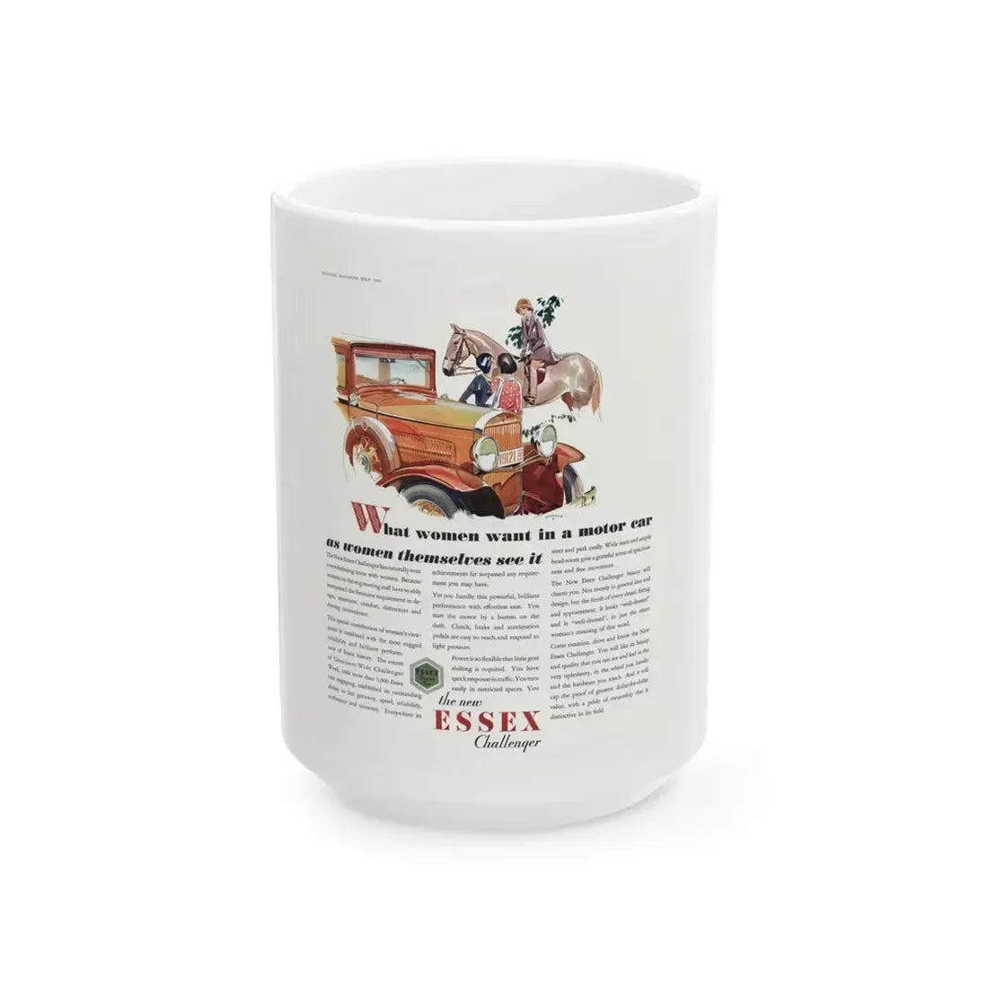 Essex ad, McCall's, July 1930 - White Coffee Mug 15oz - Go Mug Yourself