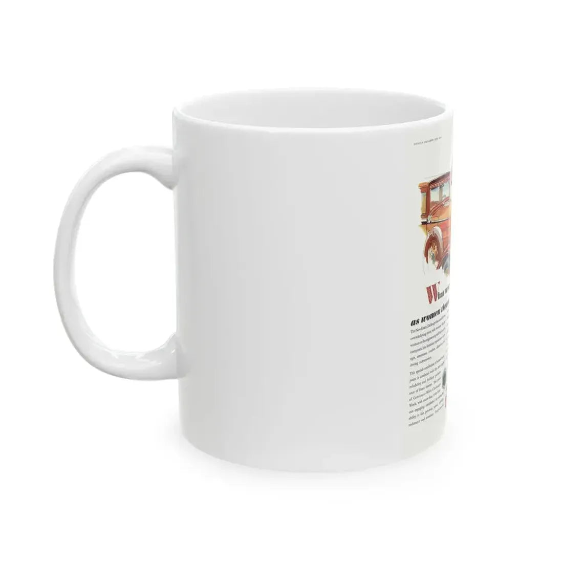 Essex ad, McCall's, July 1930 - White Coffee Mug - Go Mug Yourself