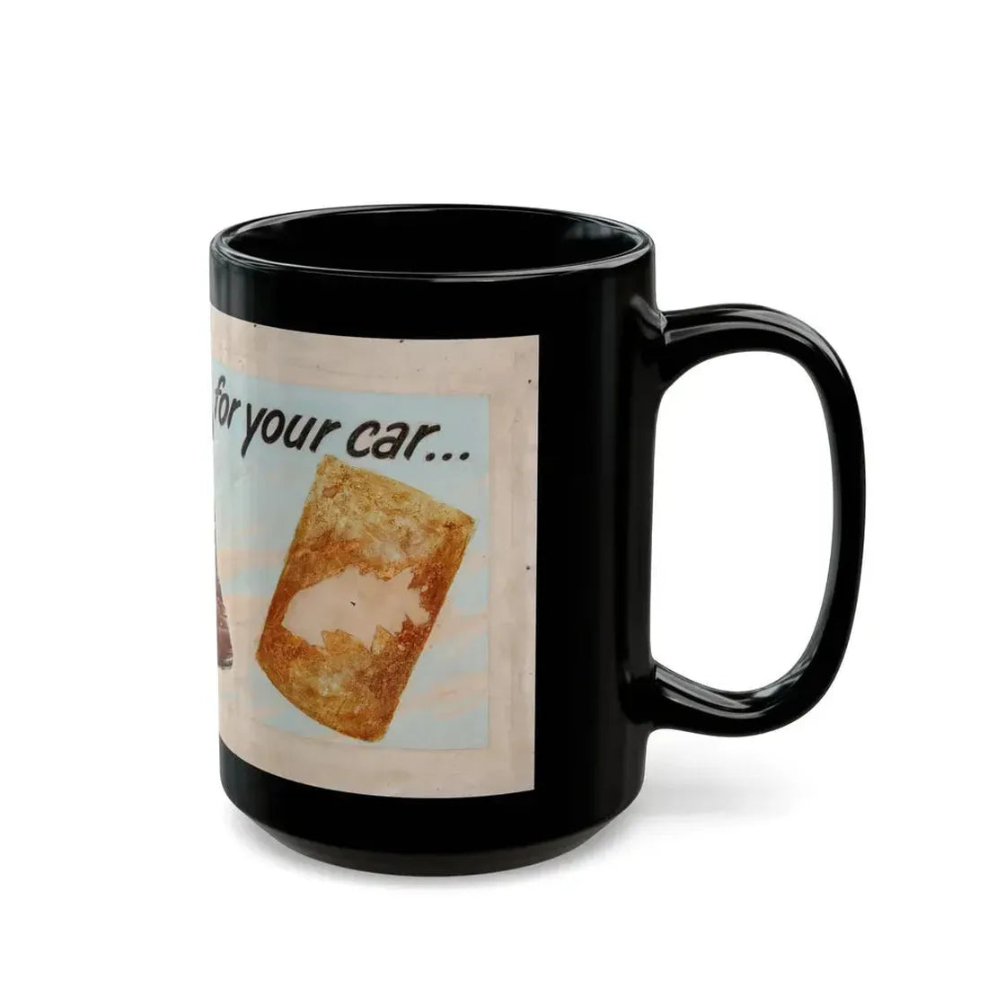 Esso Motor Oil advertisement, 1952 - Black Coffee Mug - Go Mug Yourself