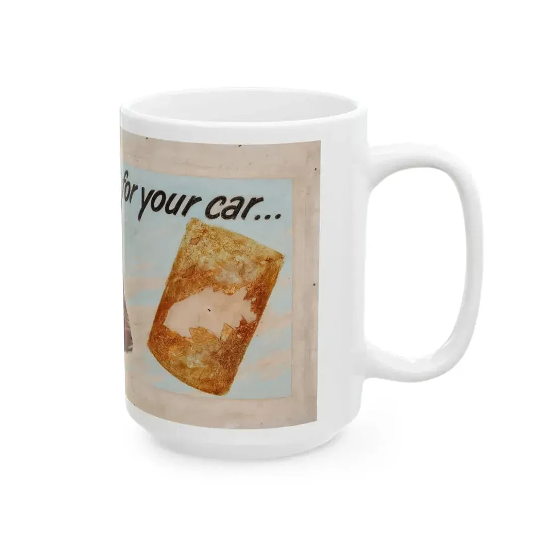 Esso Motor Oil advertisement, 1952 - White Coffee Mug - Go Mug Yourself