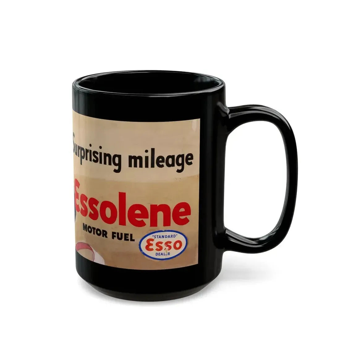 Essolene Motor Fuel advertisement - Black Coffee Mug - Go Mug Yourself