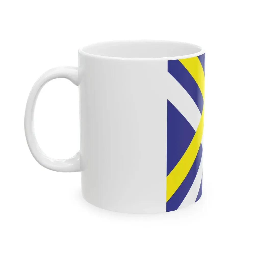 EST Vihula vald flag (Estonia) White Coffee Mug - Go Mug Yourself