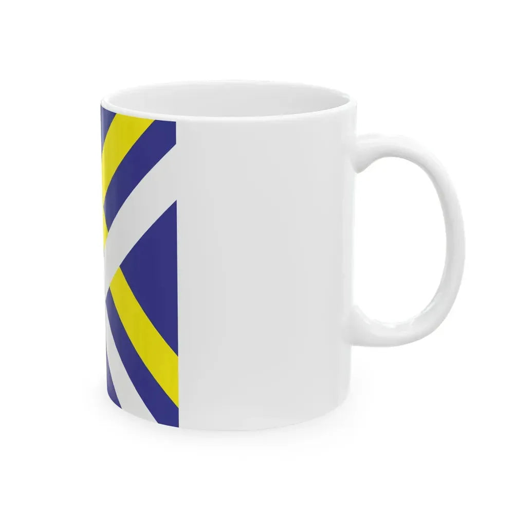 EST Vihula vald flag (Estonia) White Coffee Mug - Go Mug Yourself