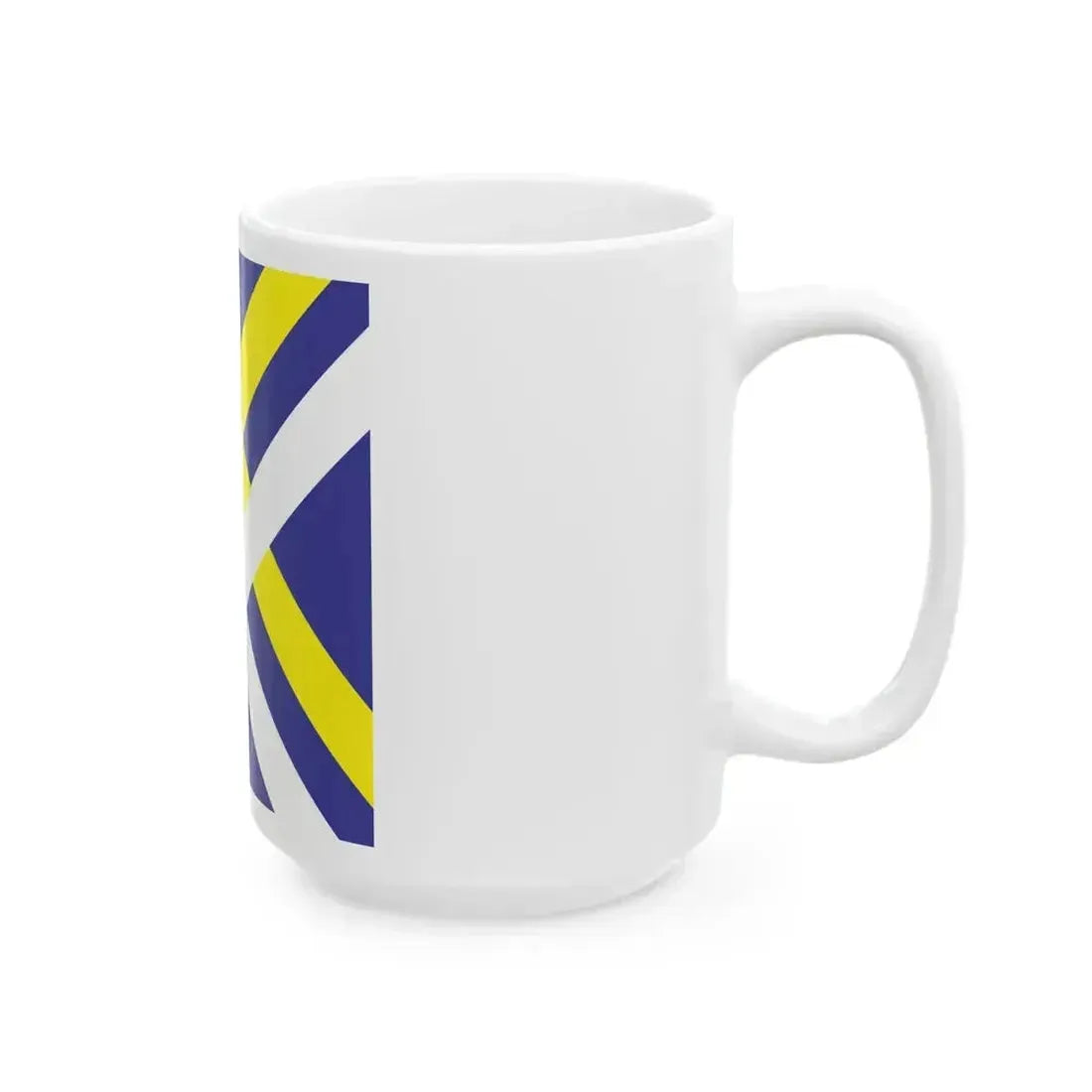 EST Vihula vald flag (Estonia) White Coffee Mug - Go Mug Yourself