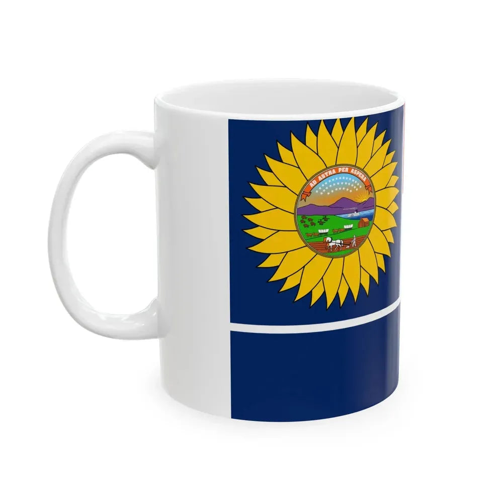 Esther Northrups proposed flag for Kansas (United States) White Coffee Mug - Go Mug Yourself