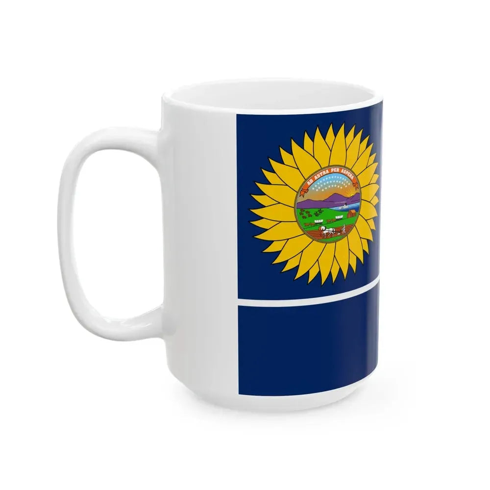 Esther Northrups proposed flag for Kansas (United States) White Coffee Mug - Go Mug Yourself