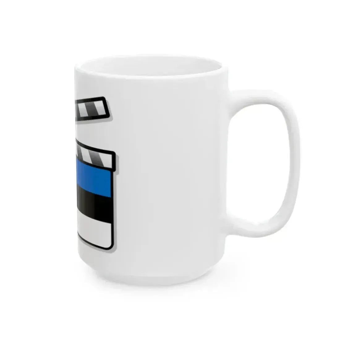 Estonia film clapperboard (Estonia) White Coffee Mug - Go Mug Yourself